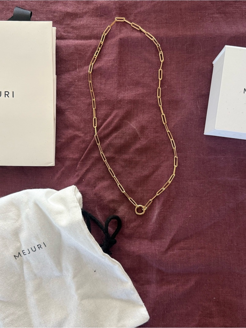 Mejuri Paperclip Chain Charm Necklace